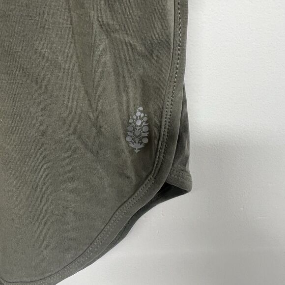 FP Movement Soft Stretch Shorts Size S Olive Green Yoga Lounge Athletic Casual - Picture 2 of 12